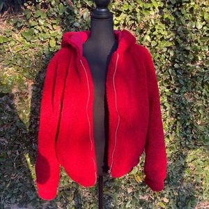Red teddy jacket